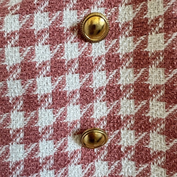 Forever 21 Pink and White Plaid Mini Tweed Dress S - Picture 4 of 11